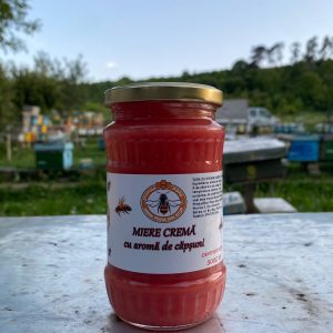 Miere cremă cu aromă de căpșuni 500g