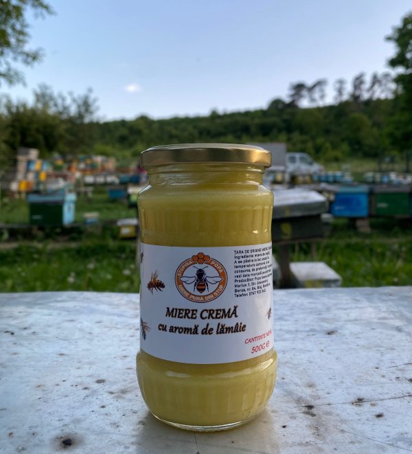 Miere cremă cu aromă de lămâie 500g