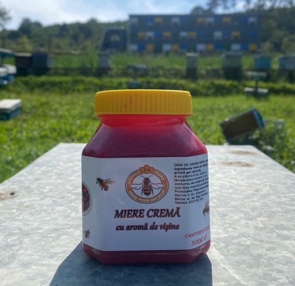 Miere cremă cu aromă de vișine 500g