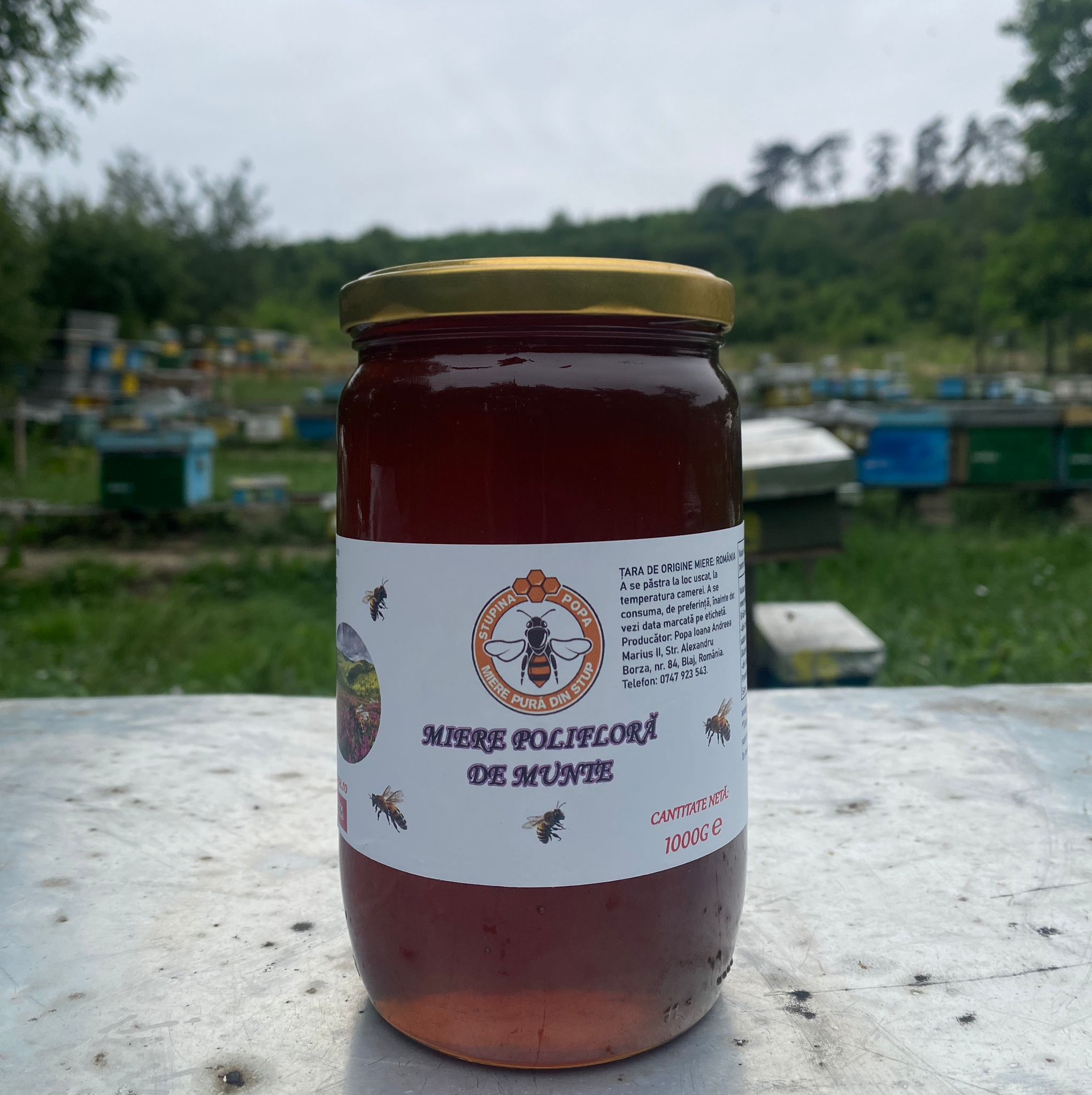 1kg.jpg Miere polifloră de munte 1kg - imagine 1