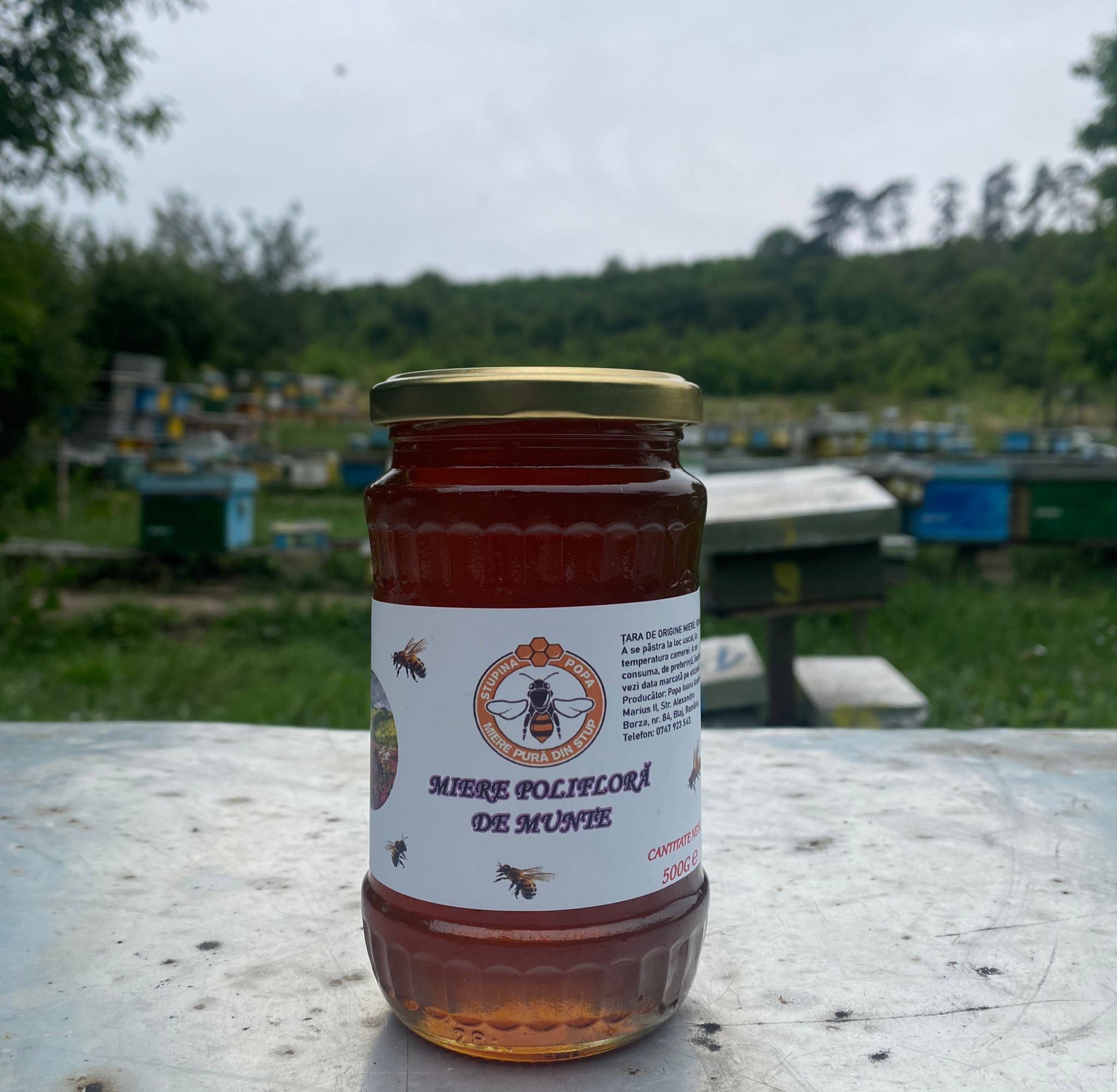 500g.jpg Miere polifloră de munte 500g - imagine 1