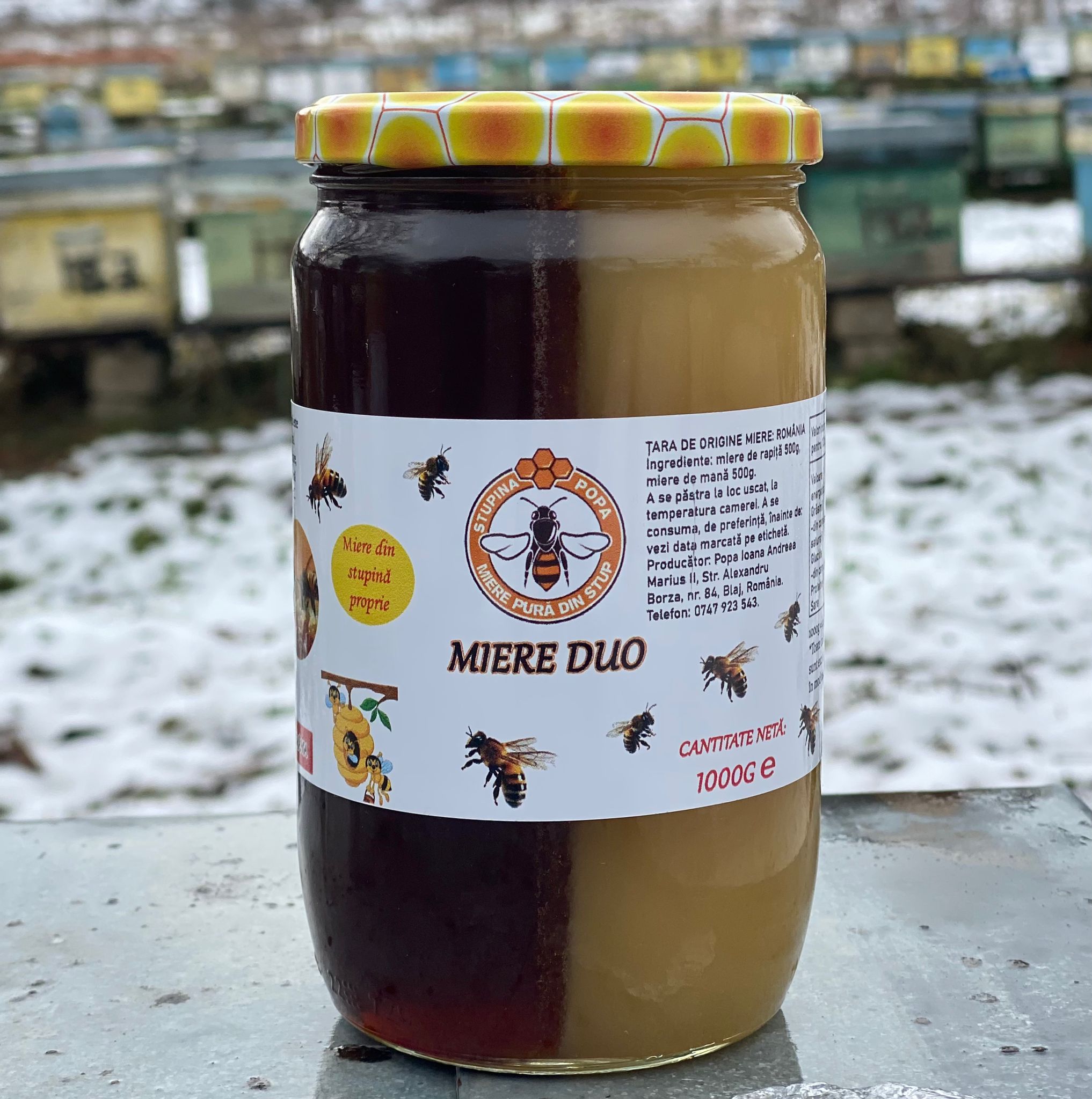 Borcan-duo-RM-1kg.jpeg Miere DUO Rapiță & Mană 1kg - imagine 1